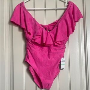Trina Turk ruffle swim suit NWT